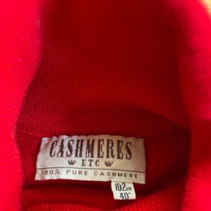 Cashmeres ETC 100% Cashmere Made in Scotland Red Turtleneck Sweater